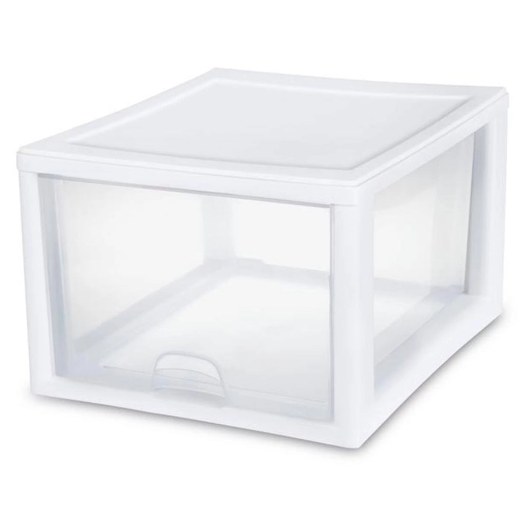 27 Qt & 16 Qt Stackable Plastic Storage Drawer Bins X164