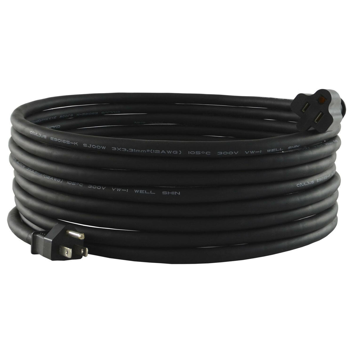 15A NEMA 5-15P to NEMA 5-15R Rubber Extension Cord, 50-Foot K41113