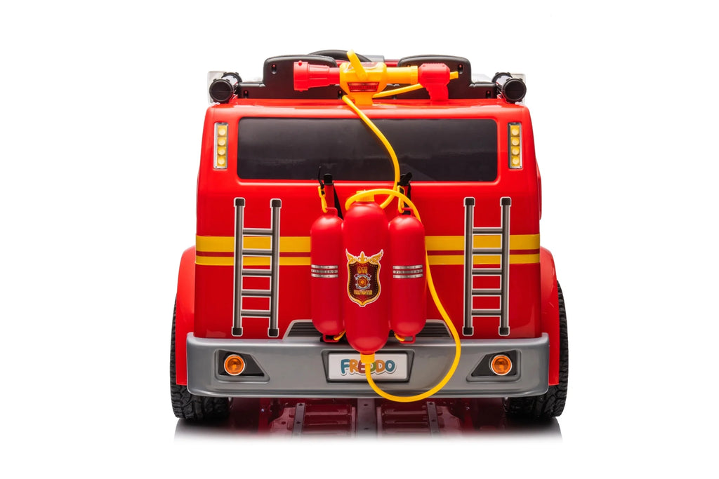 24V 2-Seater Ride-on Fire Truck with Remote Control, LED Lights, Water Gun I46939