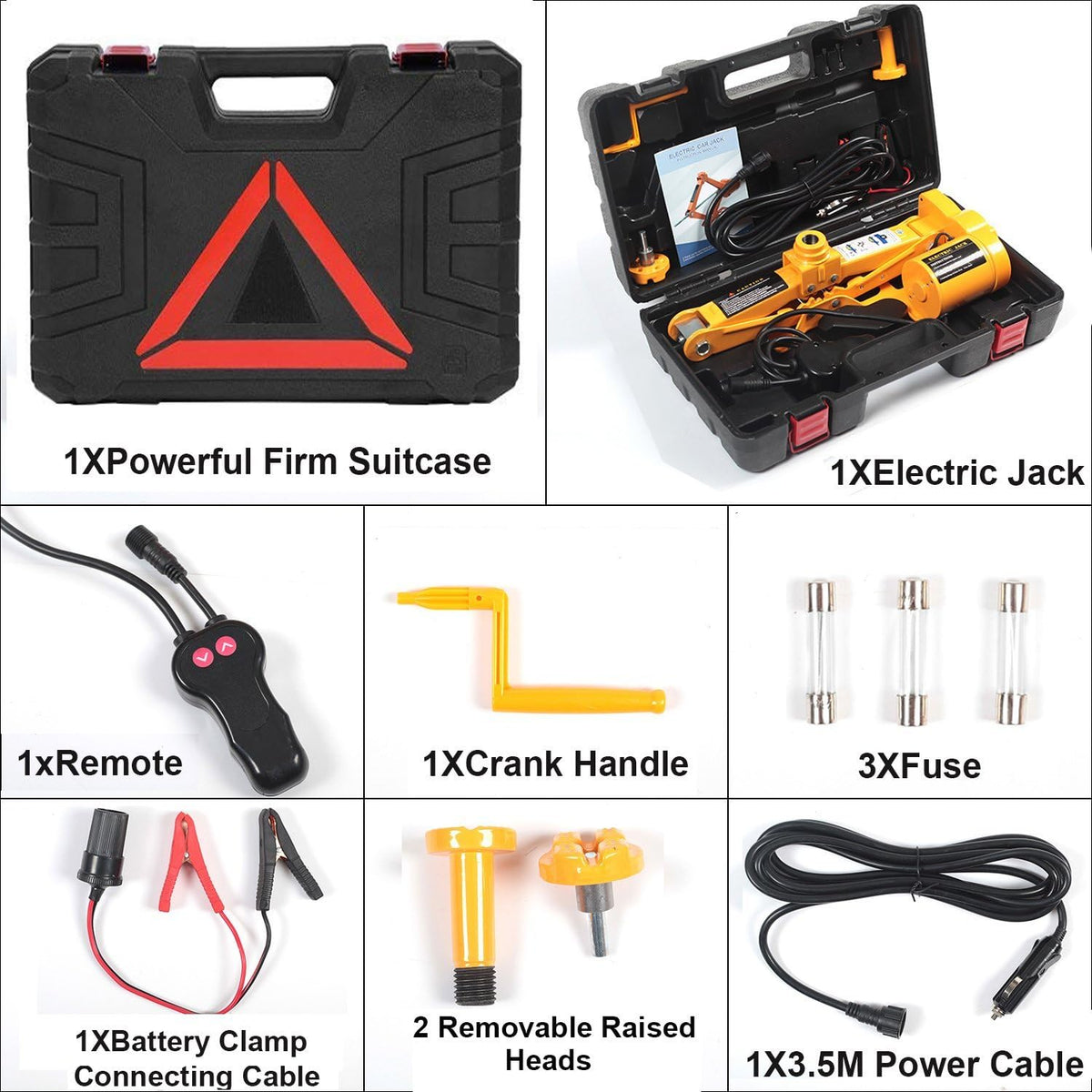 3 Ton 12V Electric Scissor Lift Jack Set with Double Saddles I6063