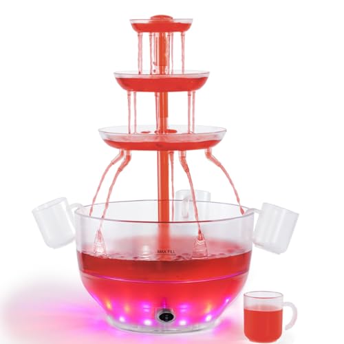 1.5 Gal 3 Tier LED Drink Fountain with 4 Reusable Cups Z145905