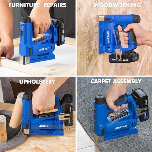 20V Cordless Brad Nailer 2 in 1 Staple Gun with 2.0Ah Battery and Charger W7138