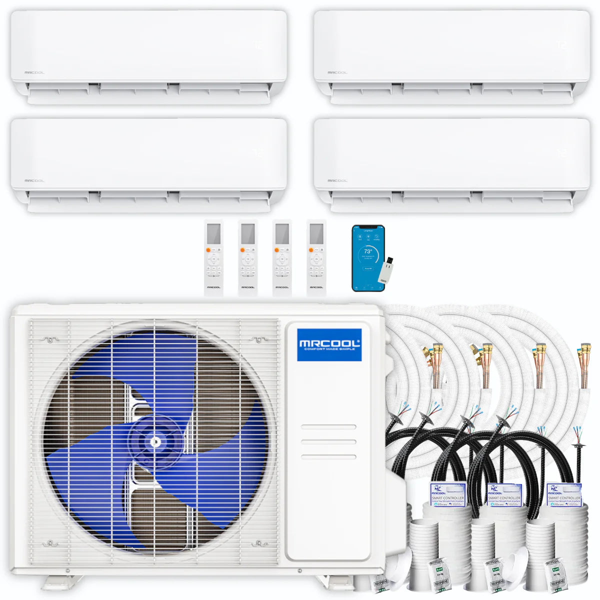 42,000 BTU 4 Zone Ductless Air Conditioner and Heat Pump A4344