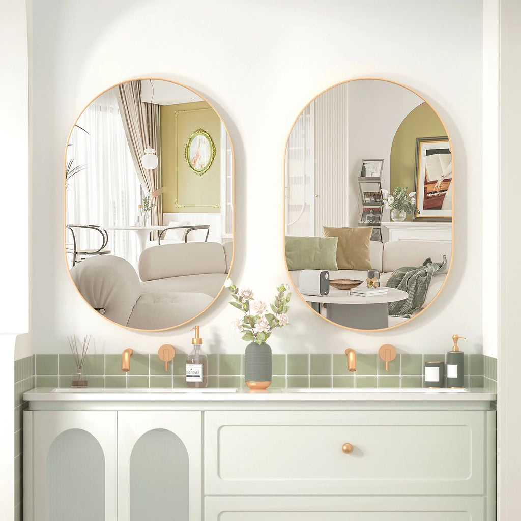 2 Pieces Oval Mirror U602