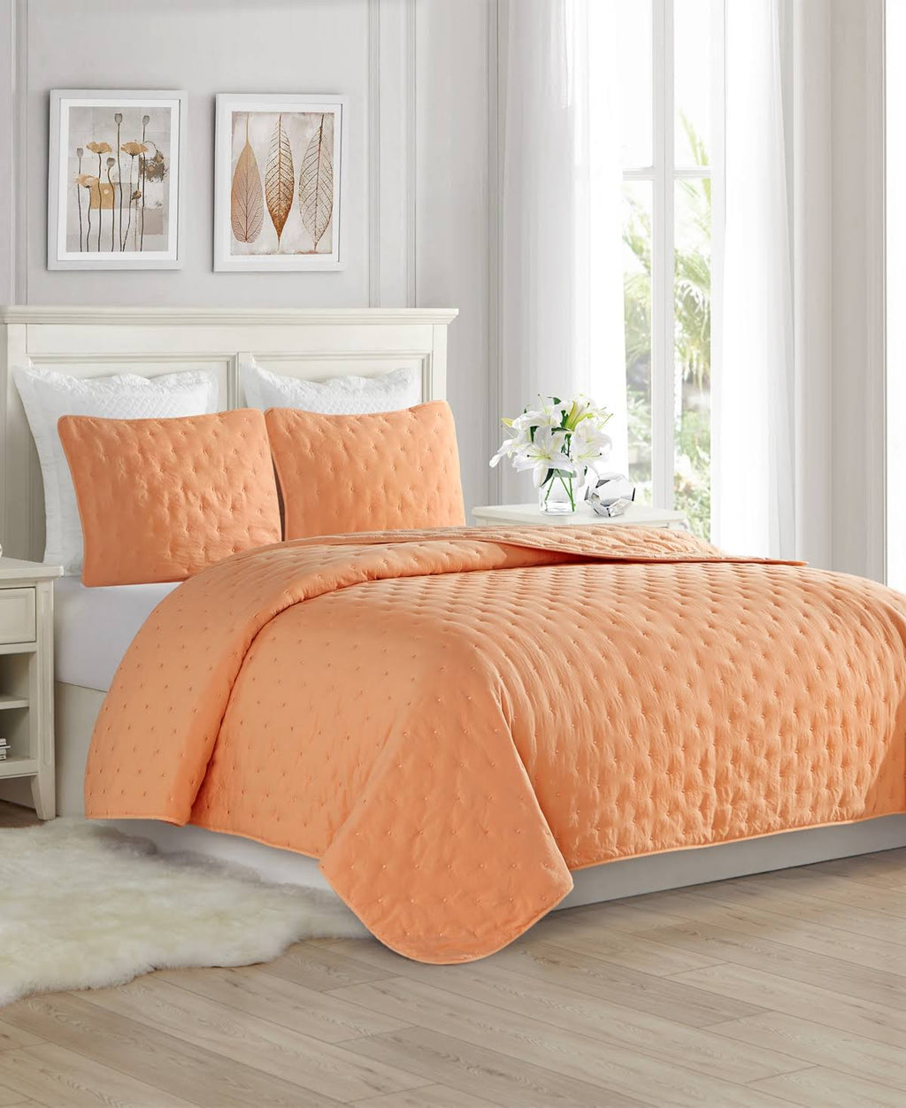 3PC Lightweight Quilt Bed Set - Mint - Full/Queen O462809