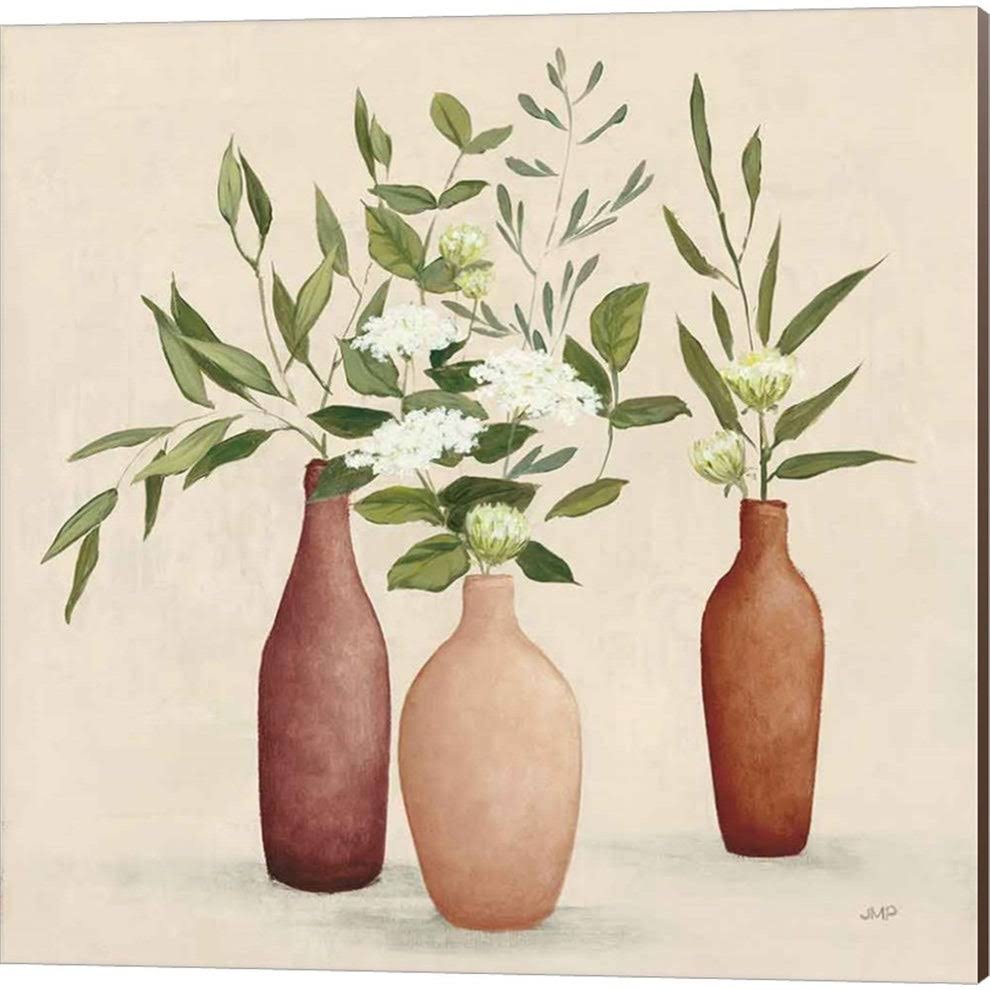 2 Piece Canvas Art Set, 14 x 14, Green Y60725