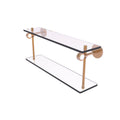 22 in. Two Tiered Glass Shelf Brushed Bronze S412575