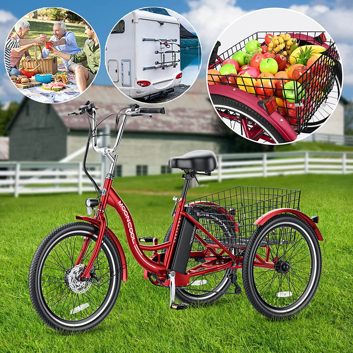 350W 7 Speed Electric Trike T62243
