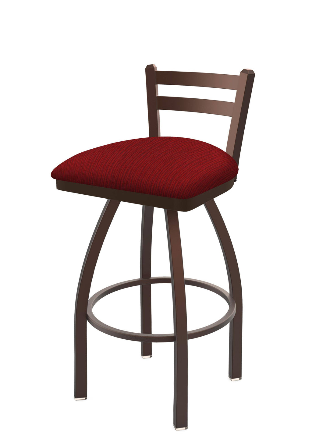 25x22 Low Back Swivel Counter Stool with Bronze Finish and Graph Ruby Seat R999