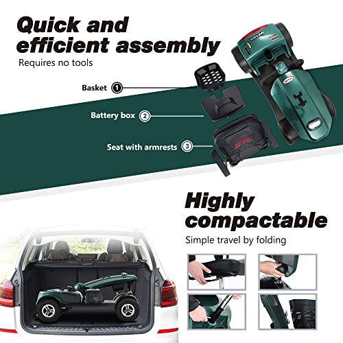 4-Wheel Folding Mobility Scooter with Head Light J71162