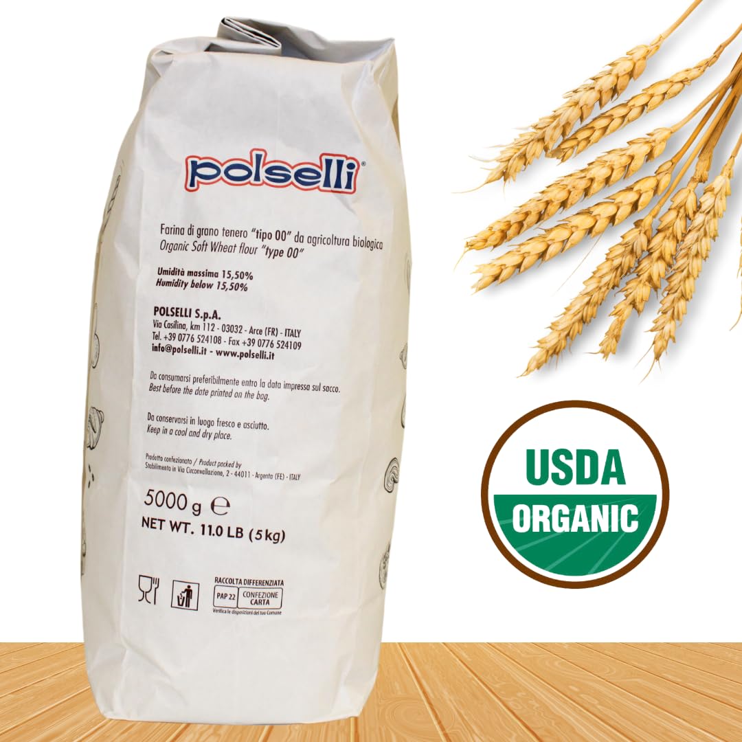 11 lbs (5 kg) Organic Double Zero Flour U664688