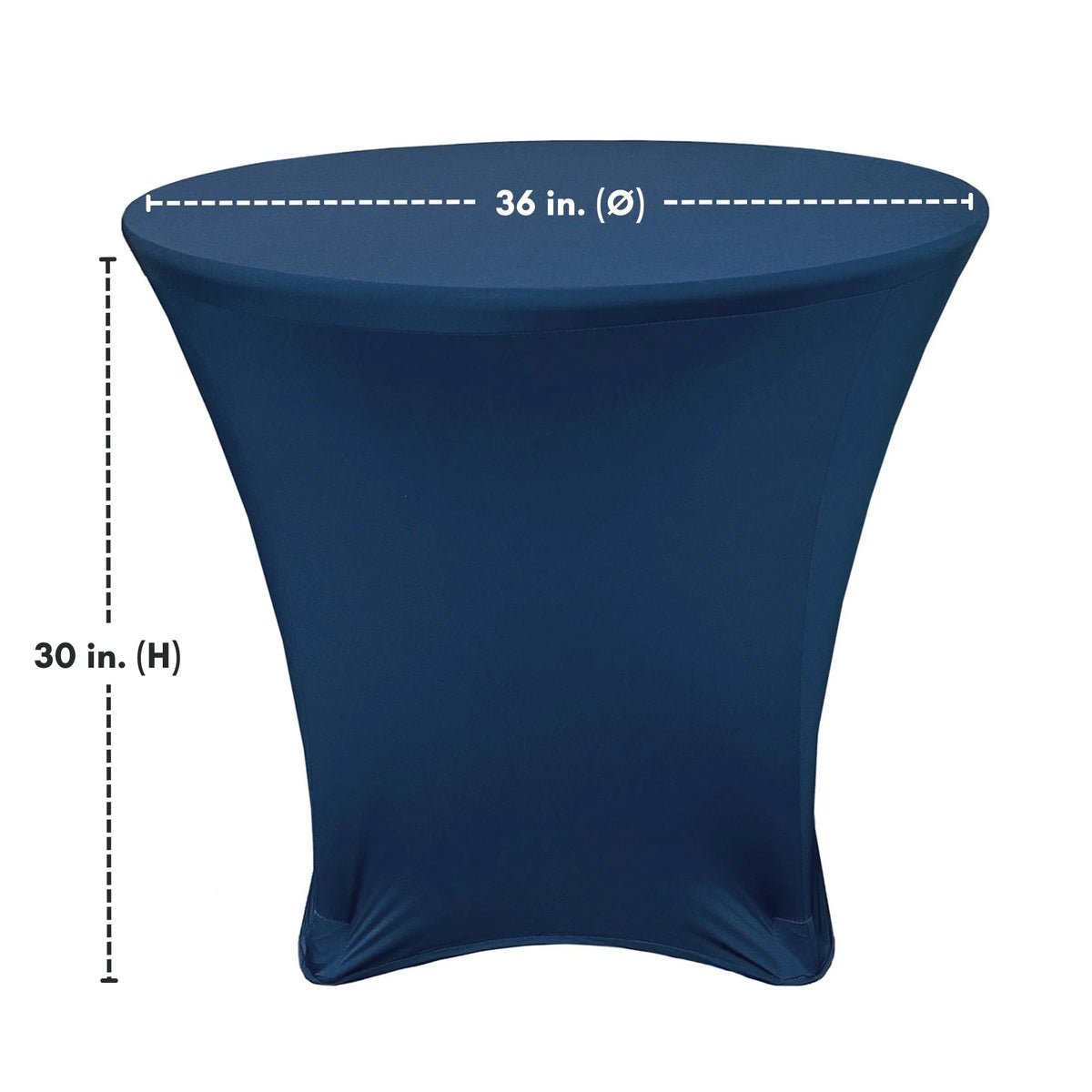 36 x 30 Inch Round Stretch Spandex Table Cover Navy Blue S453452