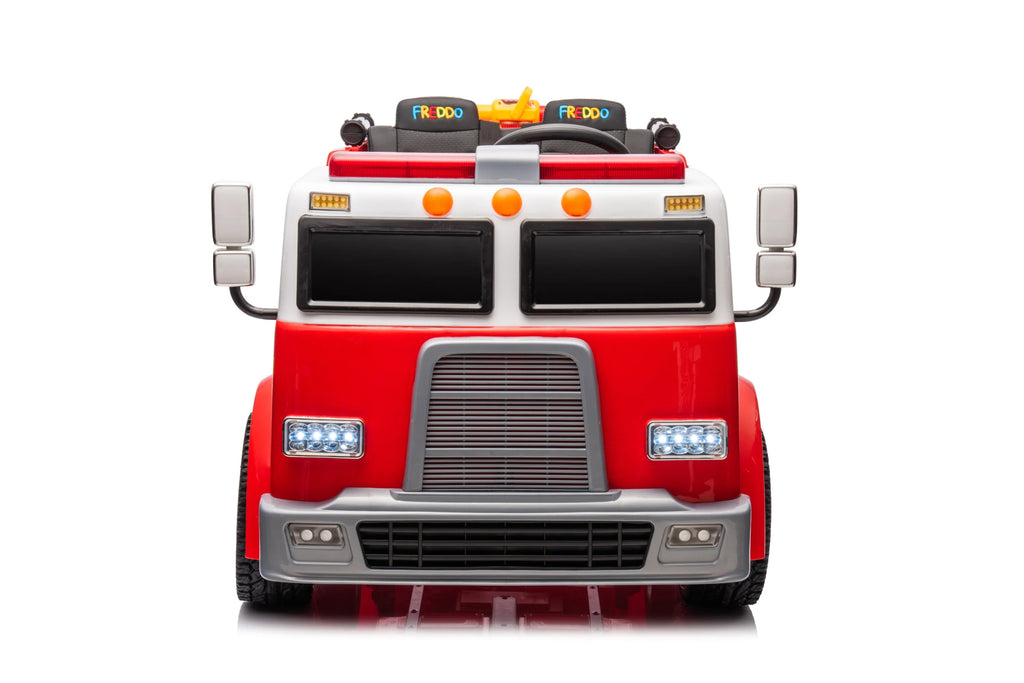 24V 2-Seater Ride-on Fire Truck with Remote Control, LED Lights, Water Gun I46939