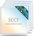 2x2FT LED Flat Panel Light, Selectable CCT, Dimmable, 40W 4000LM, 4Pack N976263