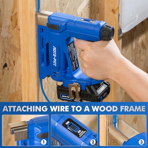 20V Cordless Brad Nailer 2 in 1 Staple Gun with 2.0Ah Battery and Charger W7138