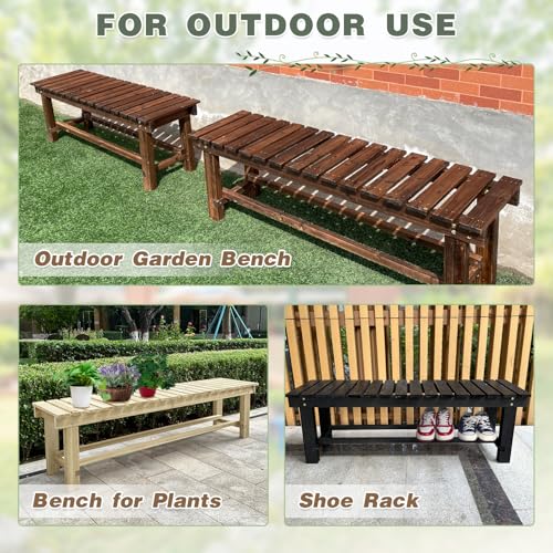 2-Person Wood Outdoor Bench E17897