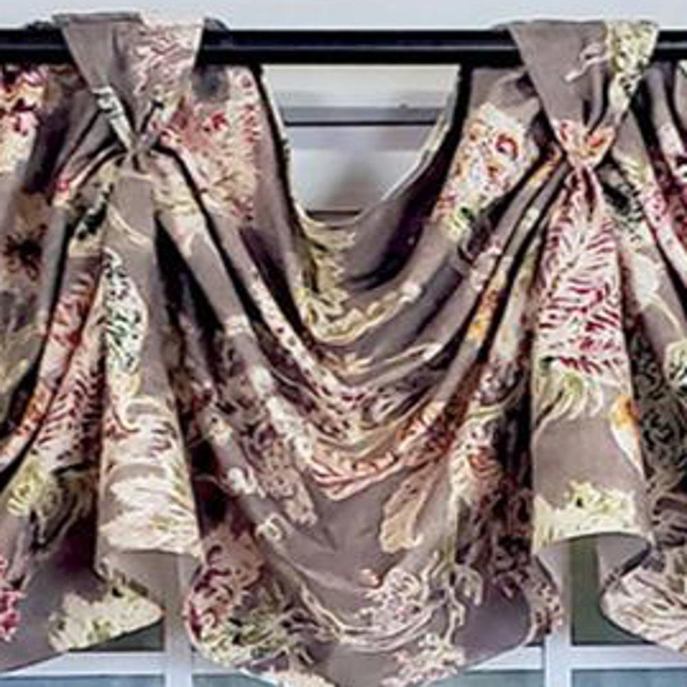 Gray 3-Scoop Window Valance E473291