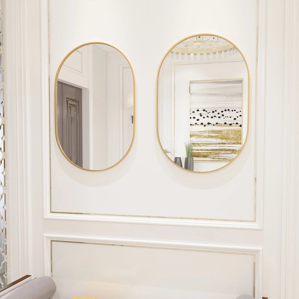2 Pieces Oval Mirror U602