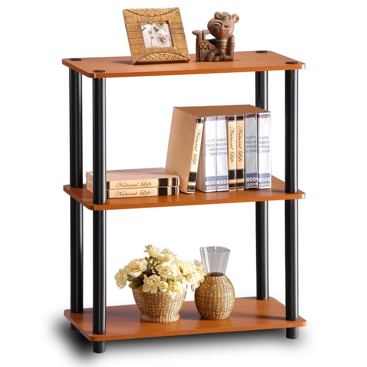 3-Tier Multipurpose Shelf Display Rack, Beech, Set of 2 B6225