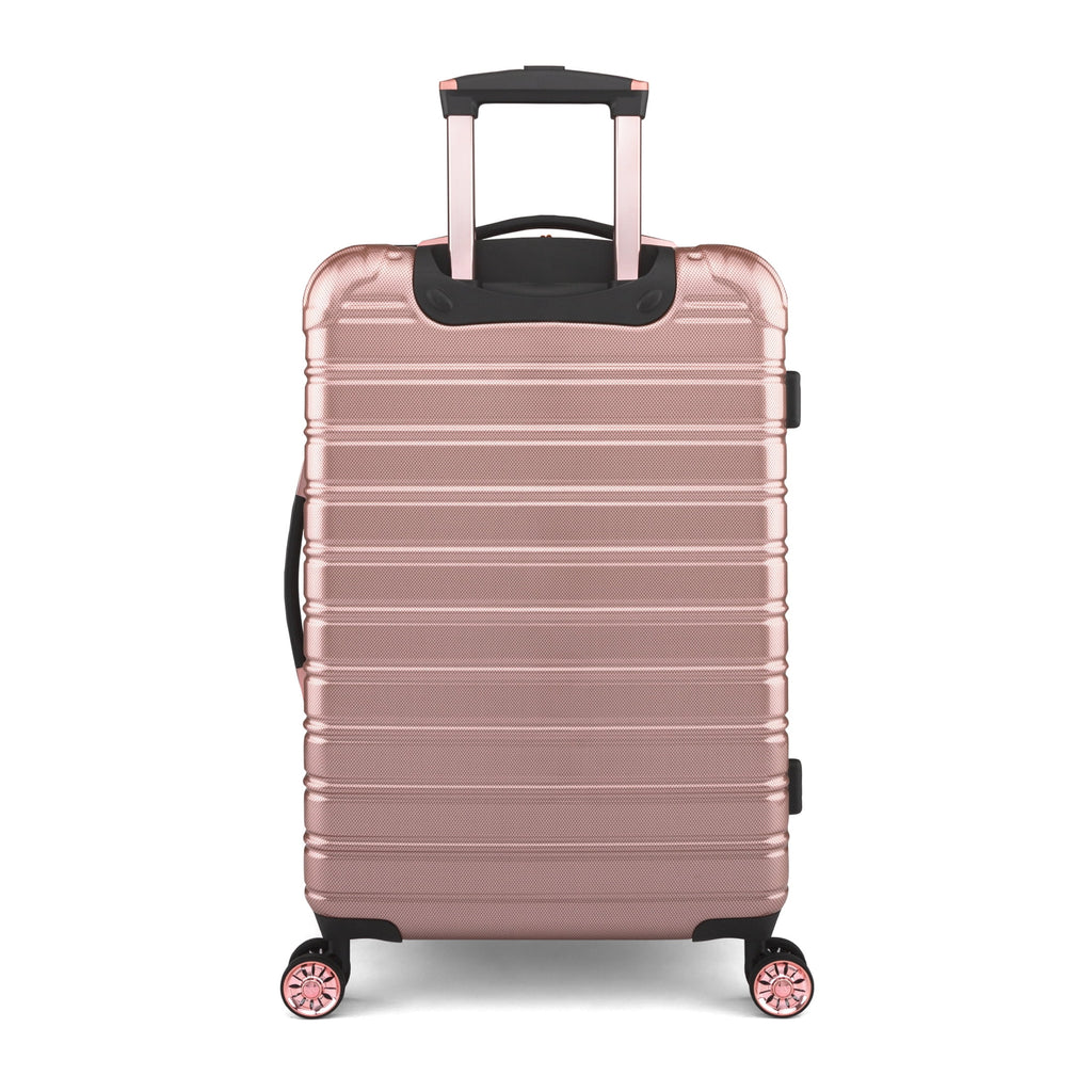 3 Piece Hardside Luggage Set, 20" Carry-on, 24" and 28" Checked, Rose Gold O936