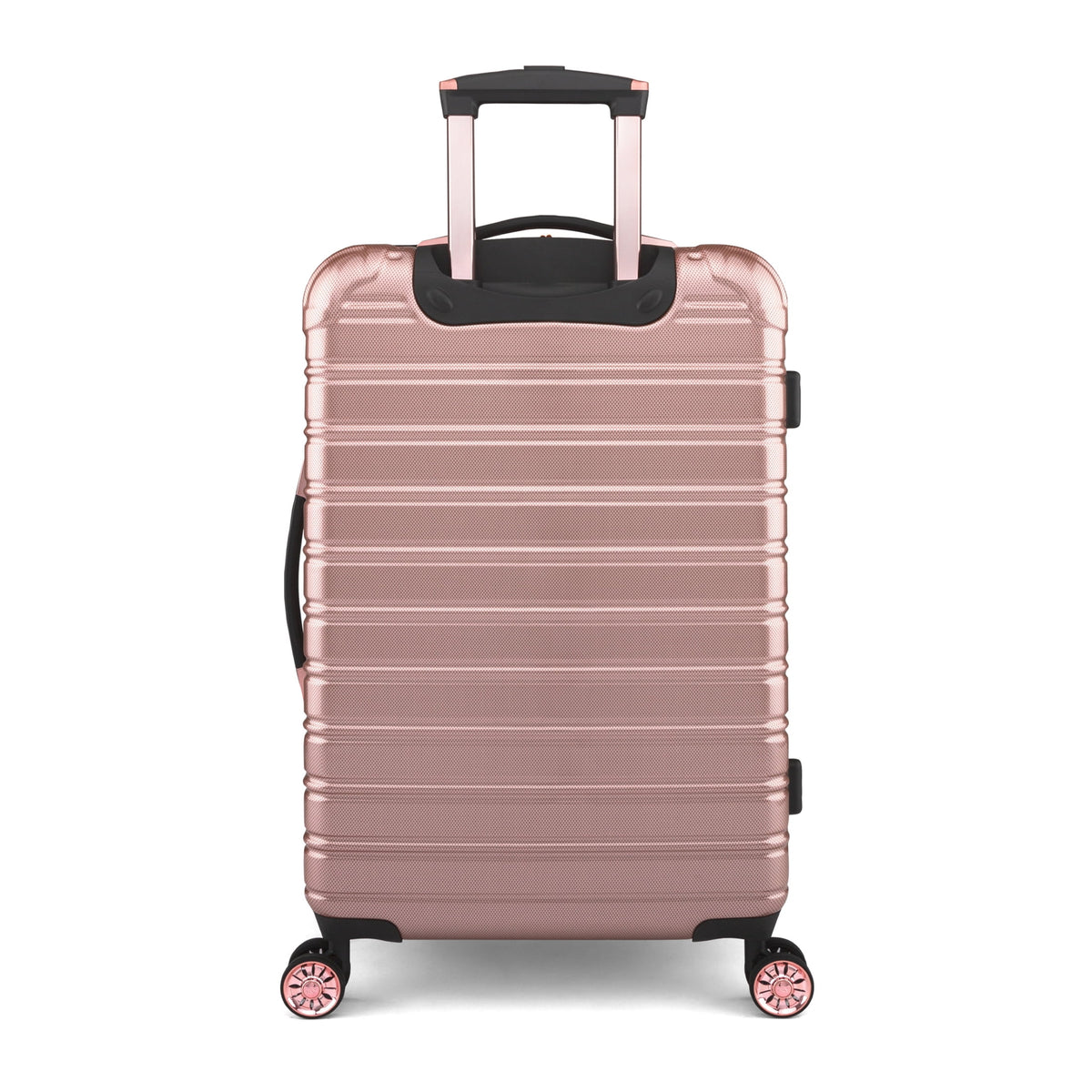 3 Piece Hardside Luggage Set, 20" Carry-on, 24" and 28" Checked, Rose Gold O936