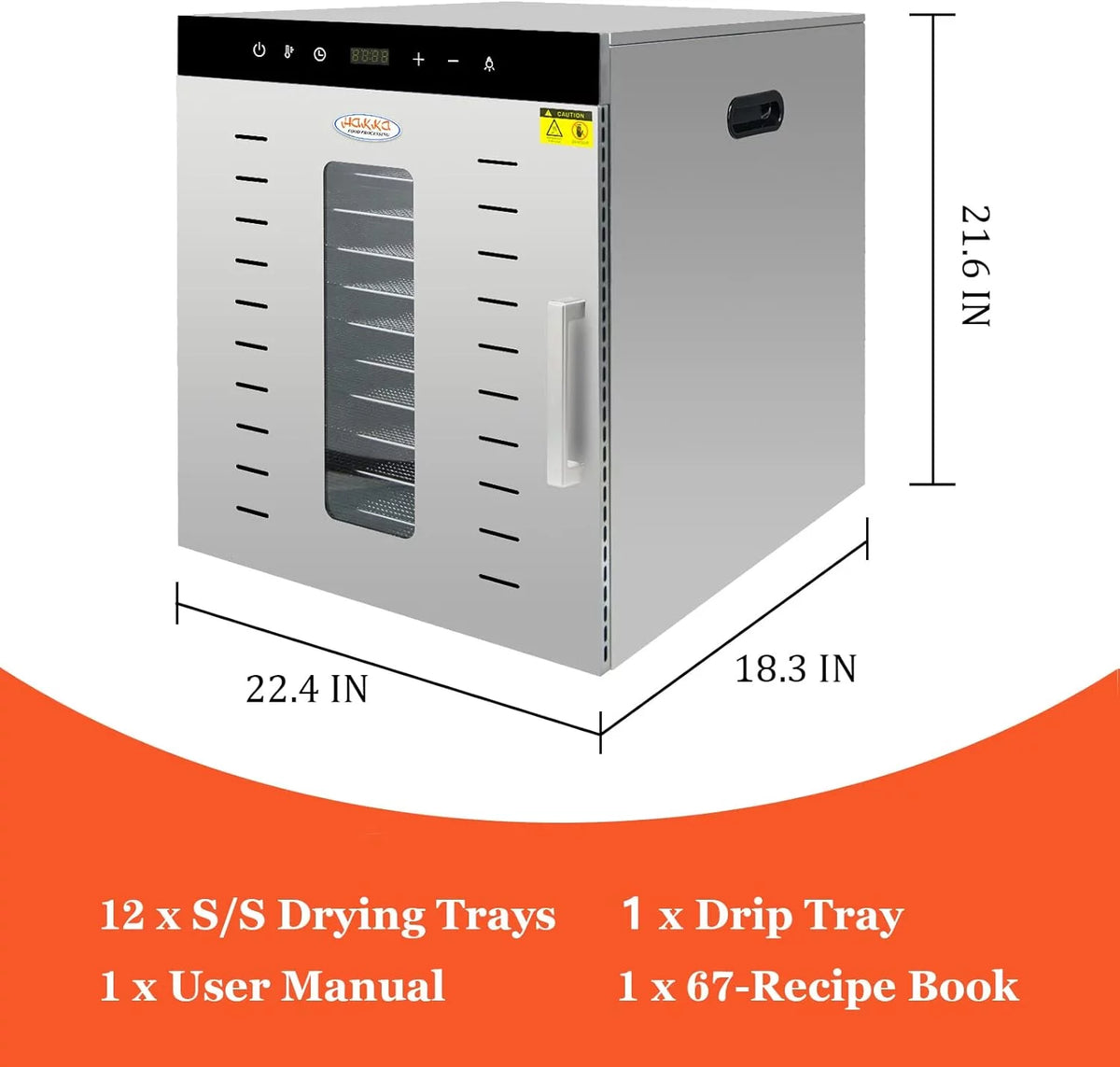 12 Trays Stainless Steel Dehydrator K632328