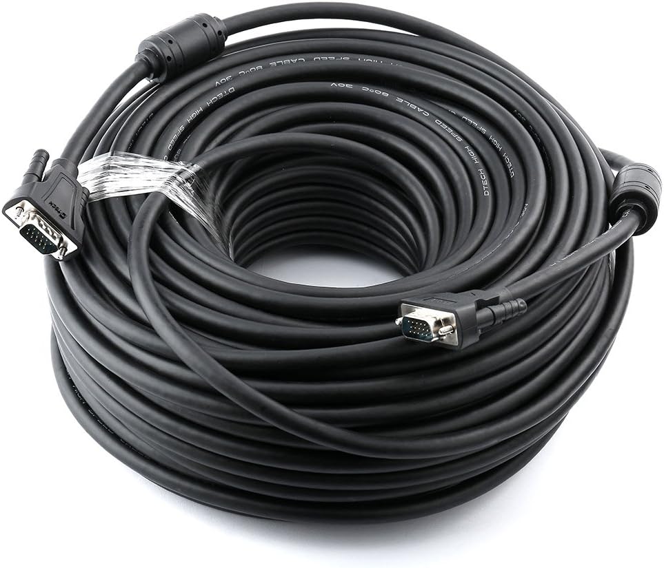100 Feet VGA Cable Male to Male Black T22356