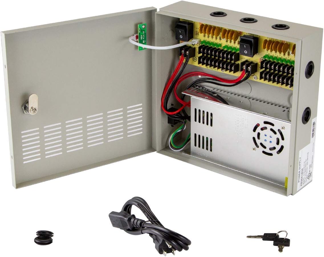 18 Outputs 30 Amp 12V DC CCTV Power Supply Box E308