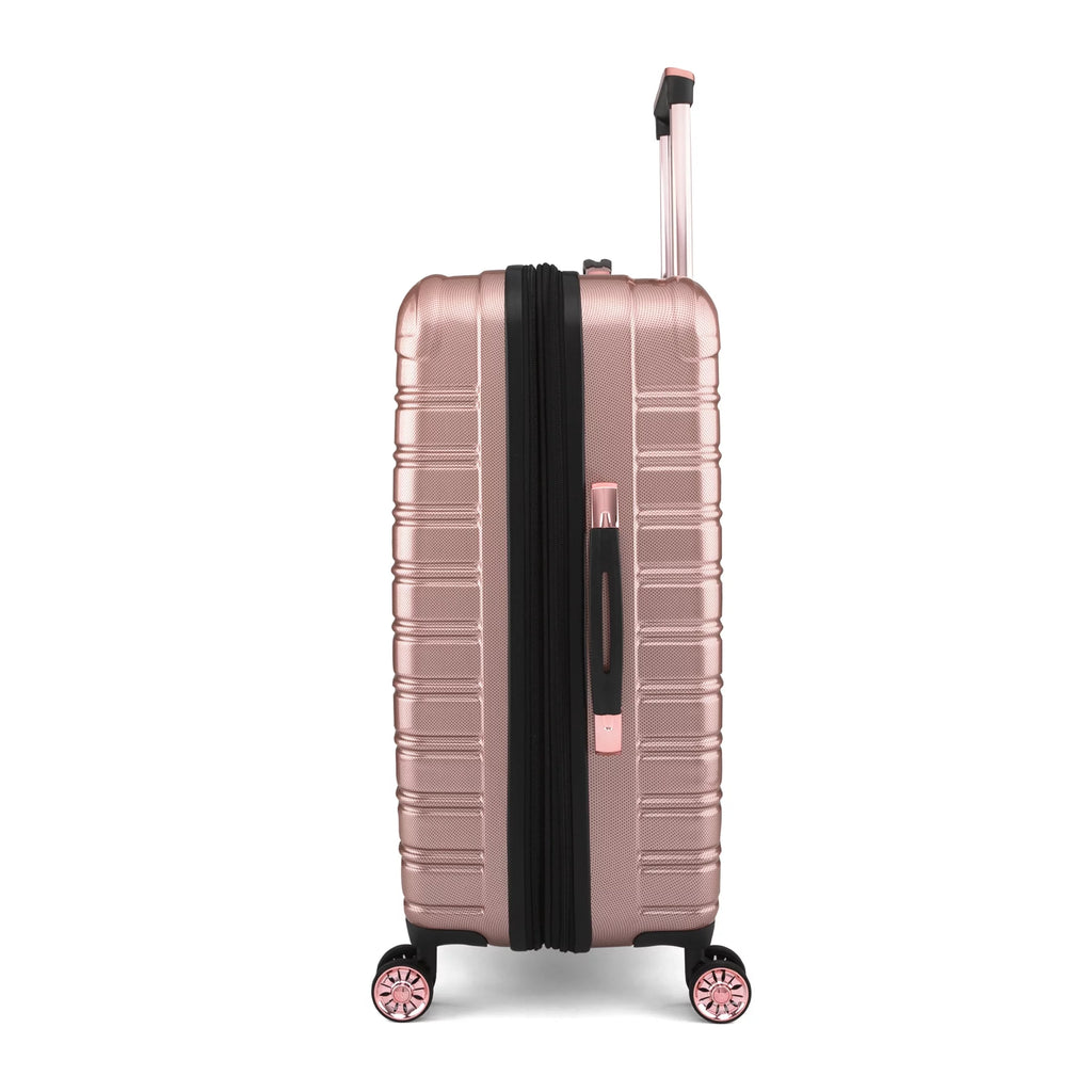 3 Piece Hardside Luggage Set, 20" Carry-on, 24" and 28" Checked, Rose Gold O936