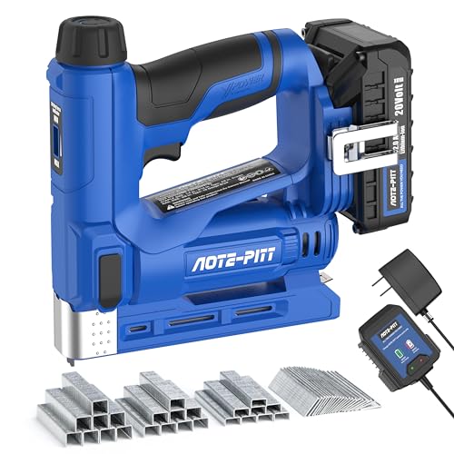 20V Cordless Brad Nailer 2 in 1 Staple Gun with 2.0Ah Battery and Charger W7138