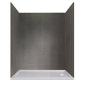 32 in. x 60 in. x 78 in. White Shower Kit with Right Drain Base (5-Piece) J60741