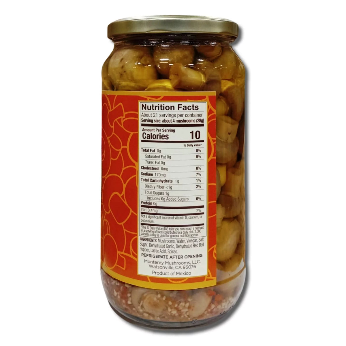 32 Ounce Garlic Marinated Mushrooms Pack of 2 N12824
