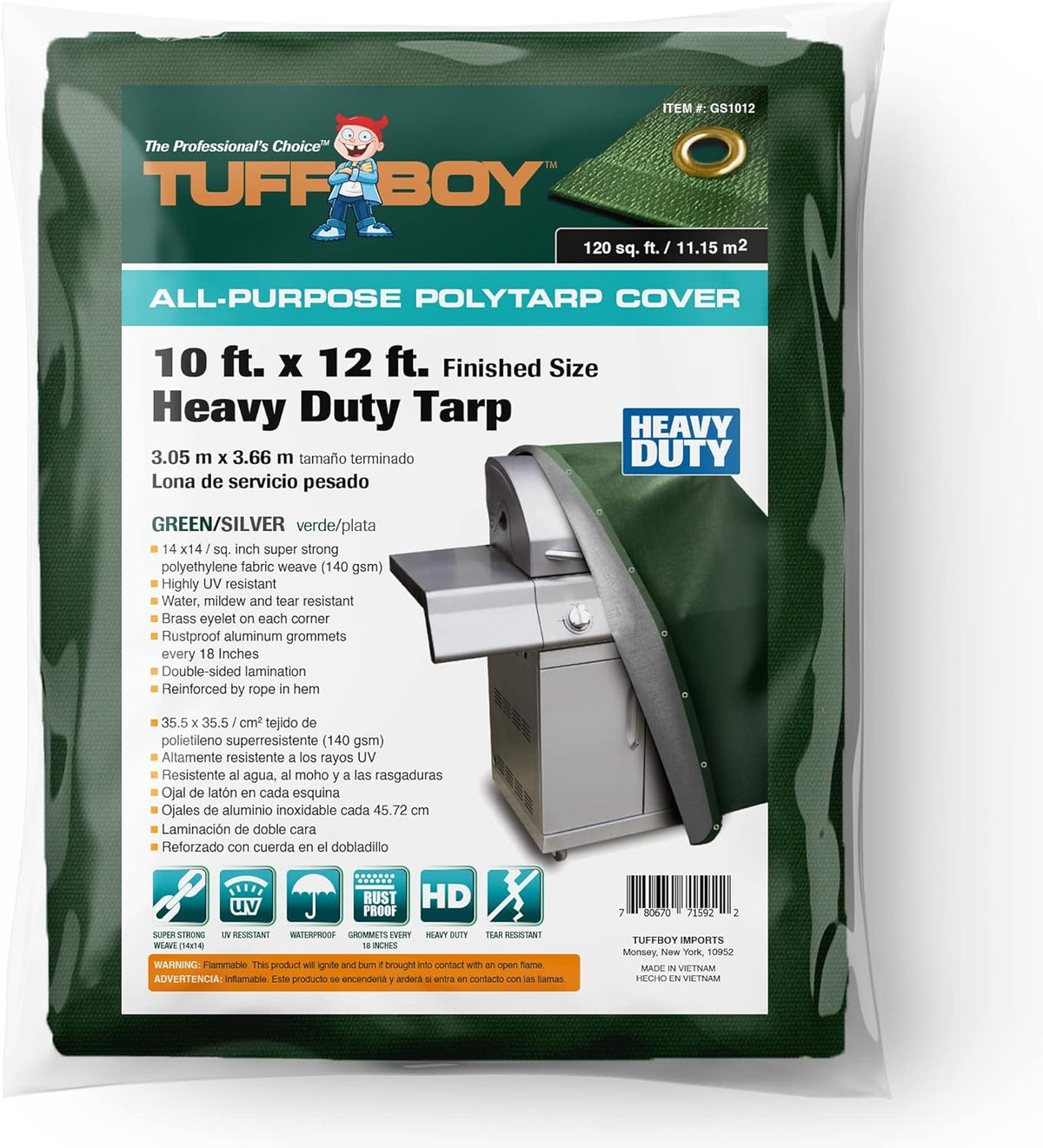 20x30 ft Heavy Duty Waterproof UV Resistant Tarp Cover M159870