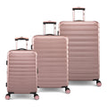 3 Piece Hardside Luggage Set, 20" Carry-on, 24" and 28" Checked, Rose Gold O936