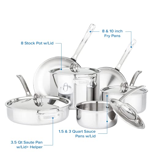 3-Ply Stainless Steel Cookware Set, 5 Piece A972
