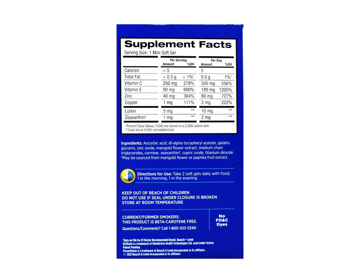 210 Dietary Softgels Vision Supplement K46675