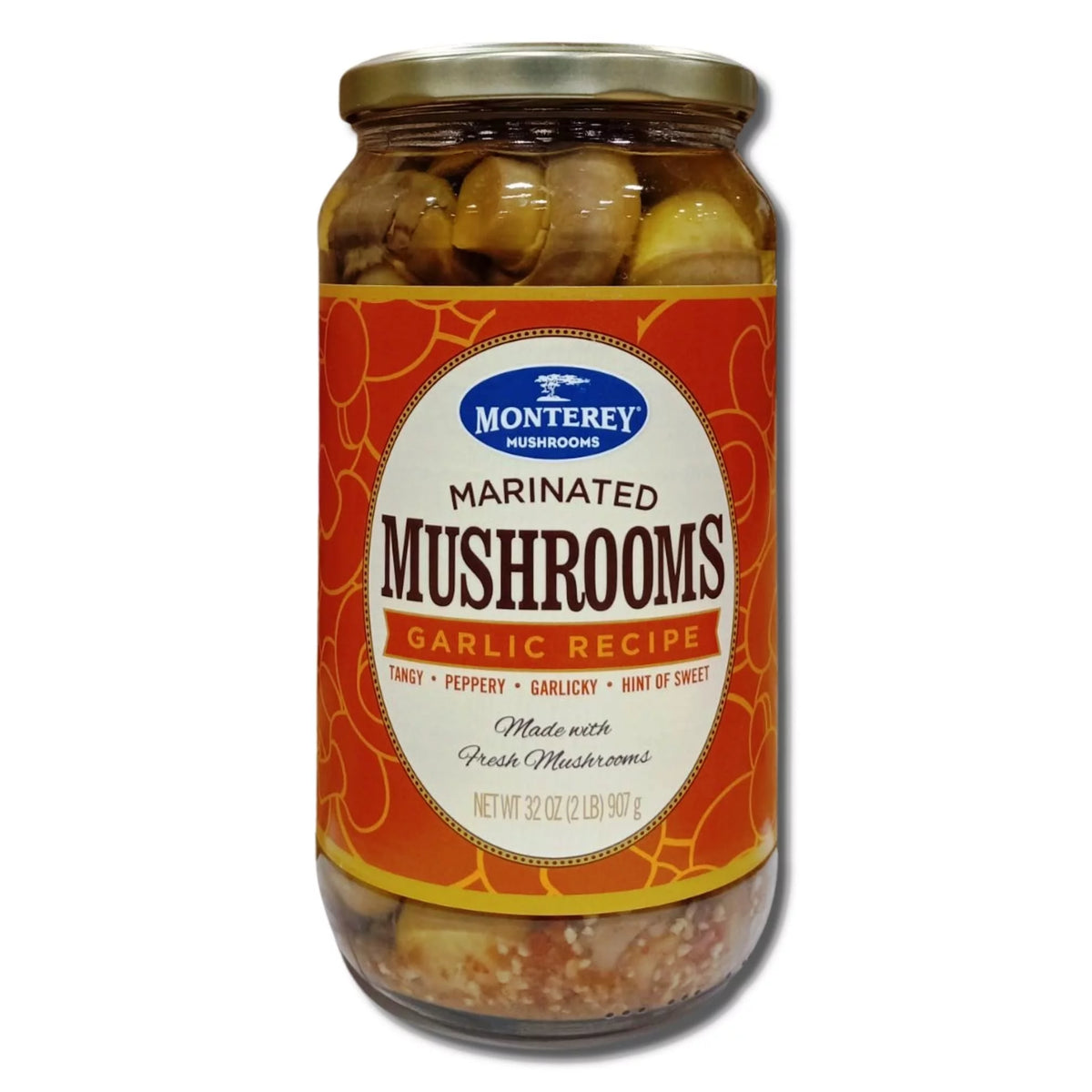 32 Ounce Garlic Marinated Mushrooms Pack of 2 N12824