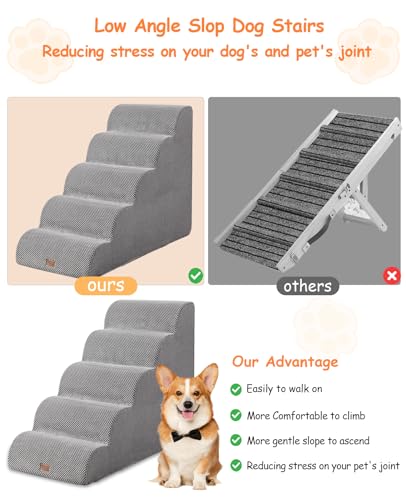 3 Steps Non-Slip Pet Stairs for Bed Y97314