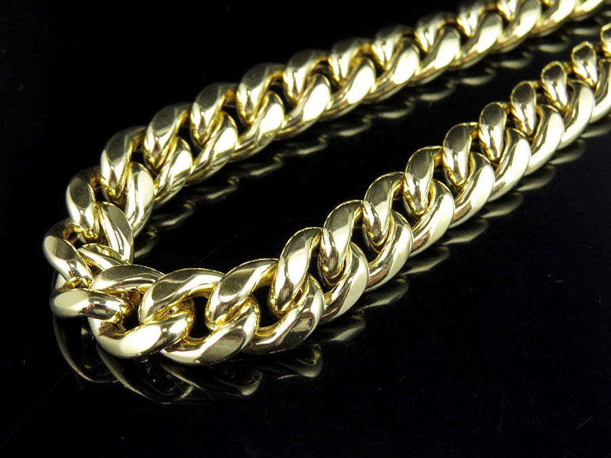 10K Yellow Gold Miami Cuban Link Chain with Box Clasp K69004