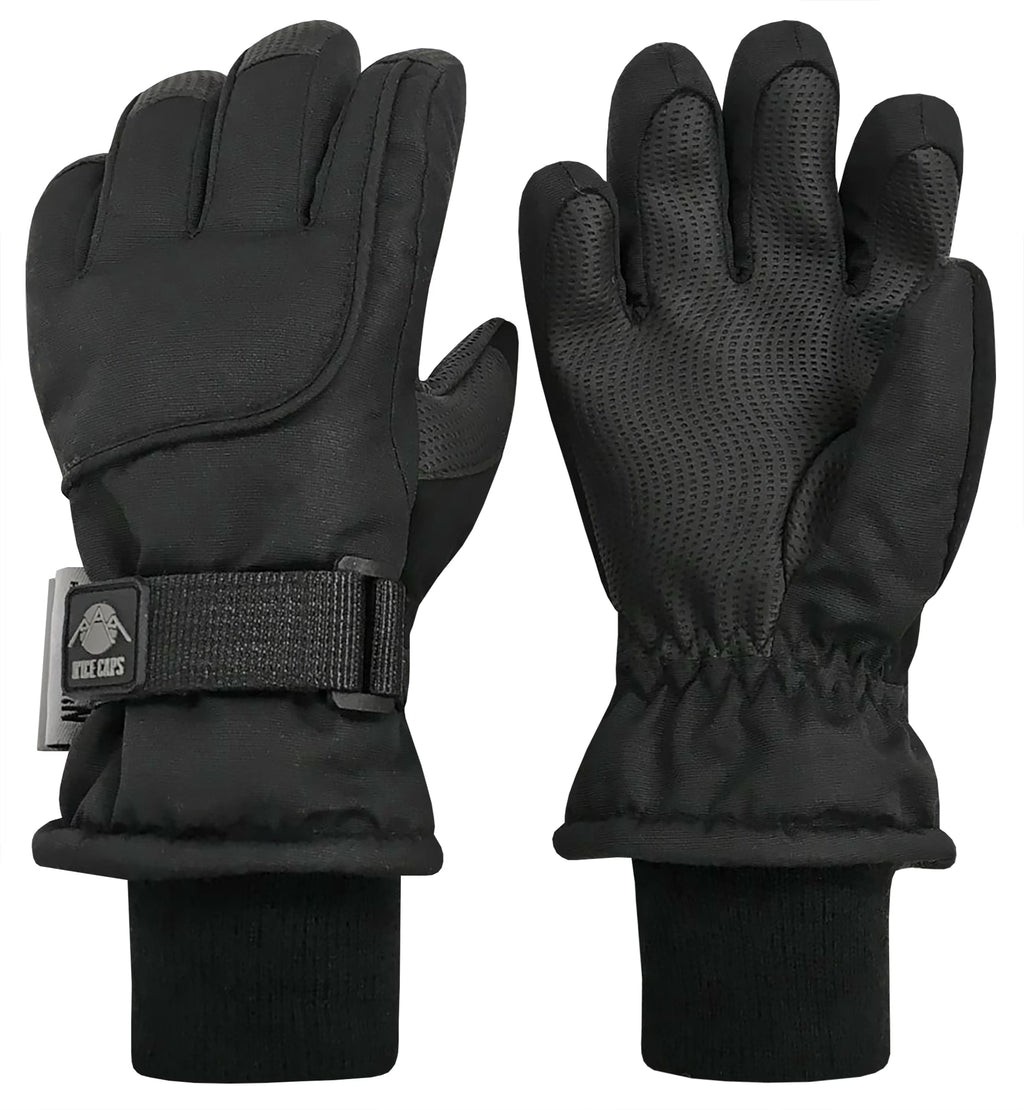 100 Gram Thinsulate Waterproof Ski Snow Winter Gloves - Black N972