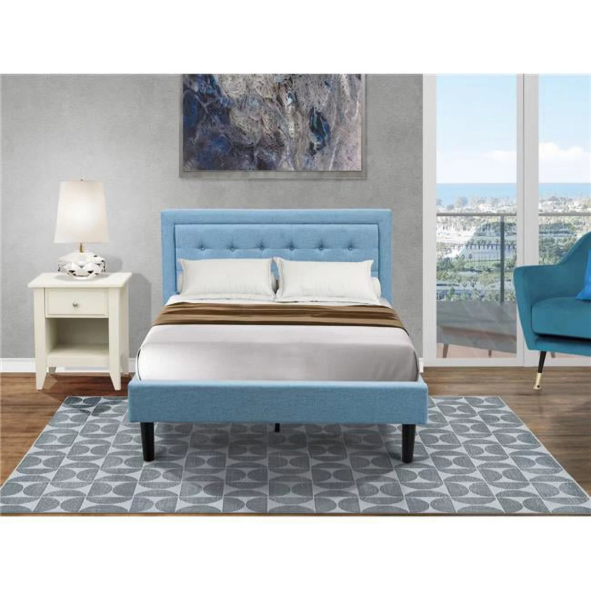2-piece Wood Platform Full Bedroom Set G5533