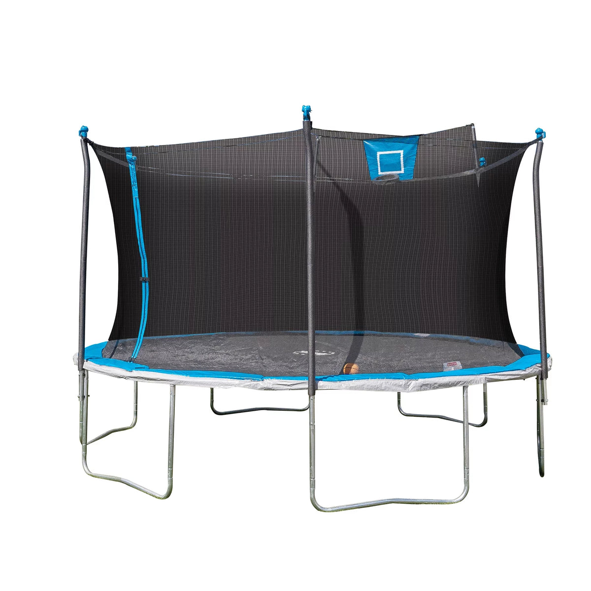 14ft Trampoline and Enclosure with Basketball Hoop T38684