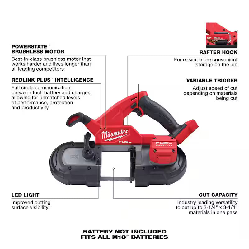 18V Lithium-Ion Brushless Cordless Compact Bandsaw N5702