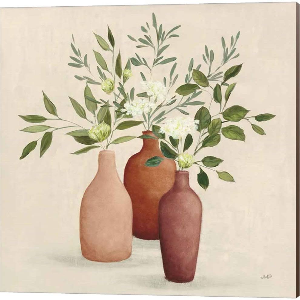 2 Piece Canvas Art Set, 14 x 14, Green Y60725