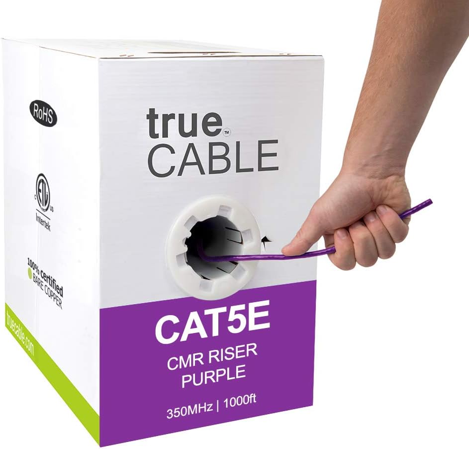 1000ft Gray 24AWG 4 Pair Solid Bare Copper Bulk Ethernet Cable C55720