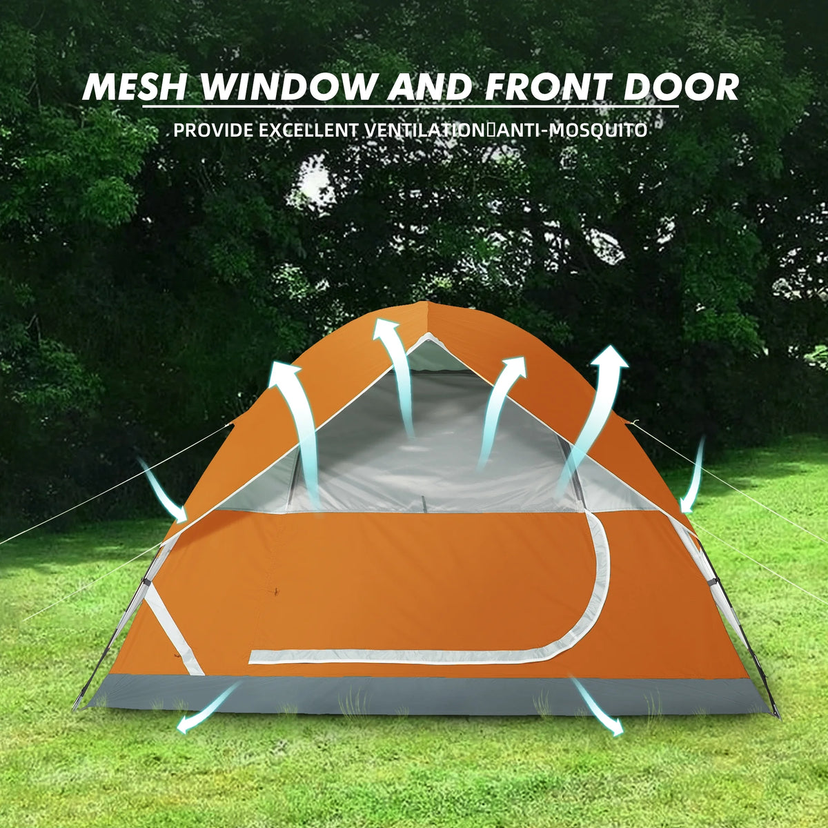 3-4 Person Waterproof Lightweight Dome Camping Tent with Carry Bag L979