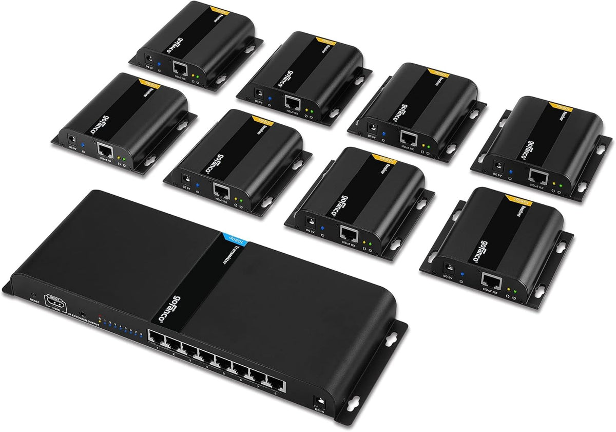 1080p 8 Port HDMI Extender Splitter over CAT5e / CAT6 O773370