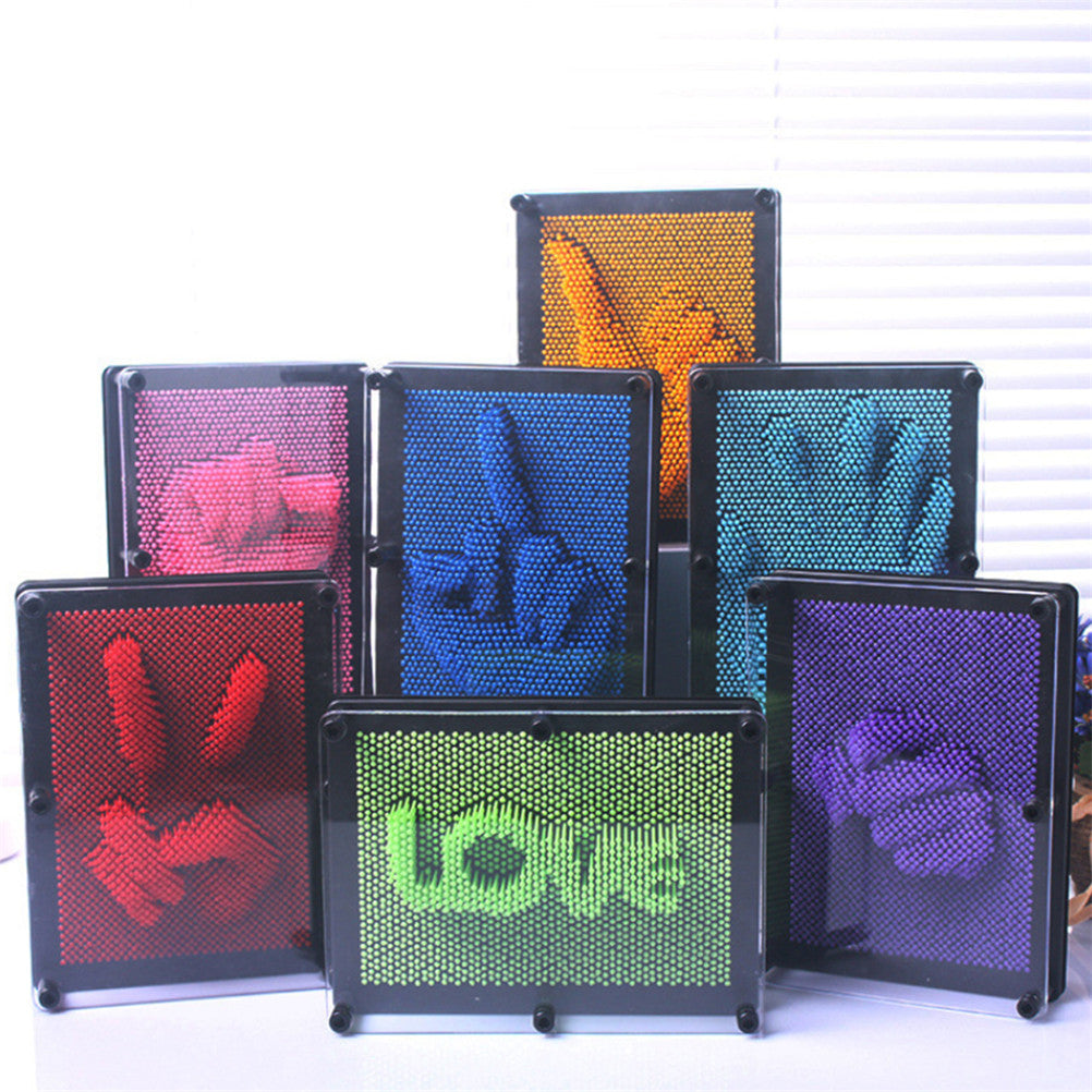 3D Pin Art Sculpture Hand Model Board Desktop Toy N4717