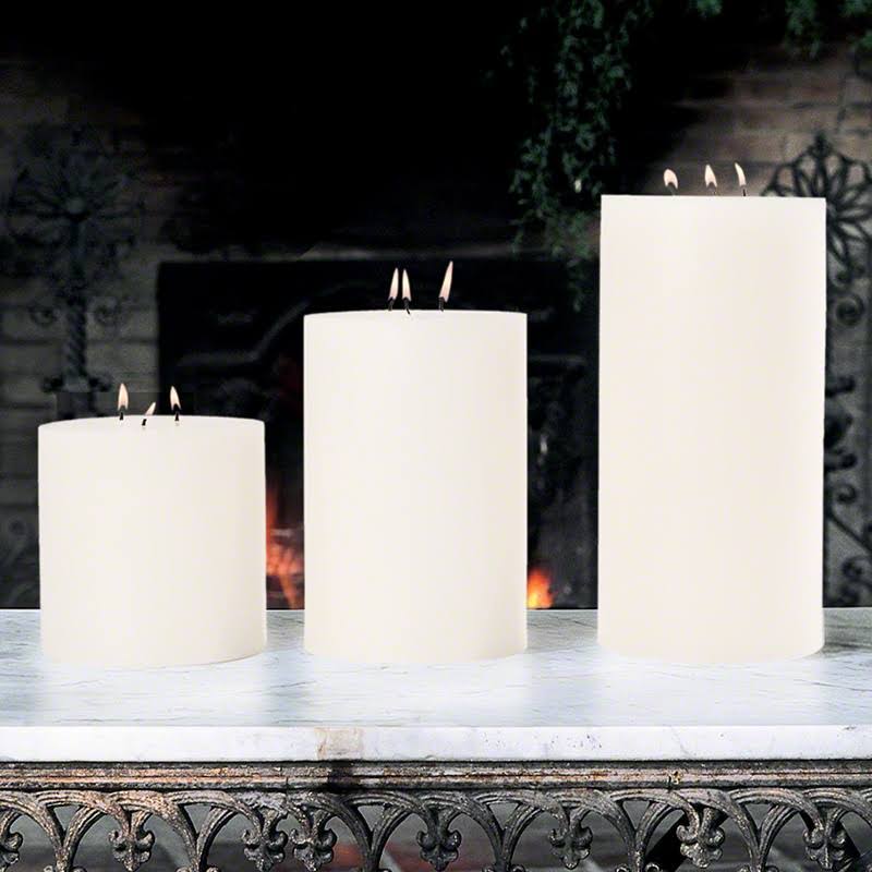 3 Wick Unscented Pillar Candle M850