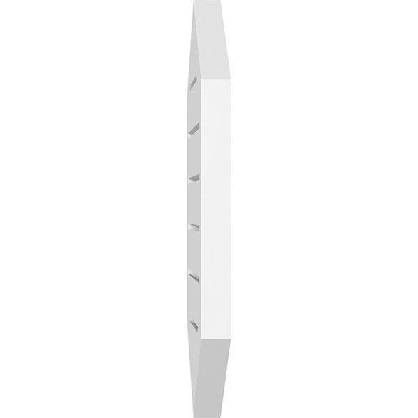 34x22W x 38x22H Vertical Peaked Surface Mount PVC Gable Vent N122
